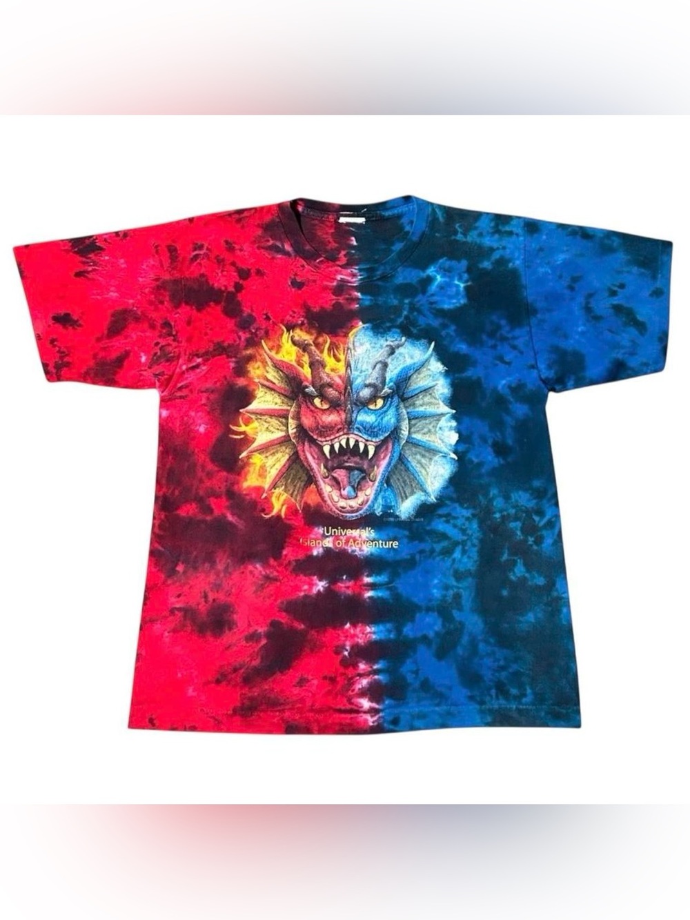 Vintage Dueling Dragons Universal Studios 1999 Tie Dye Single Stitch Shirt